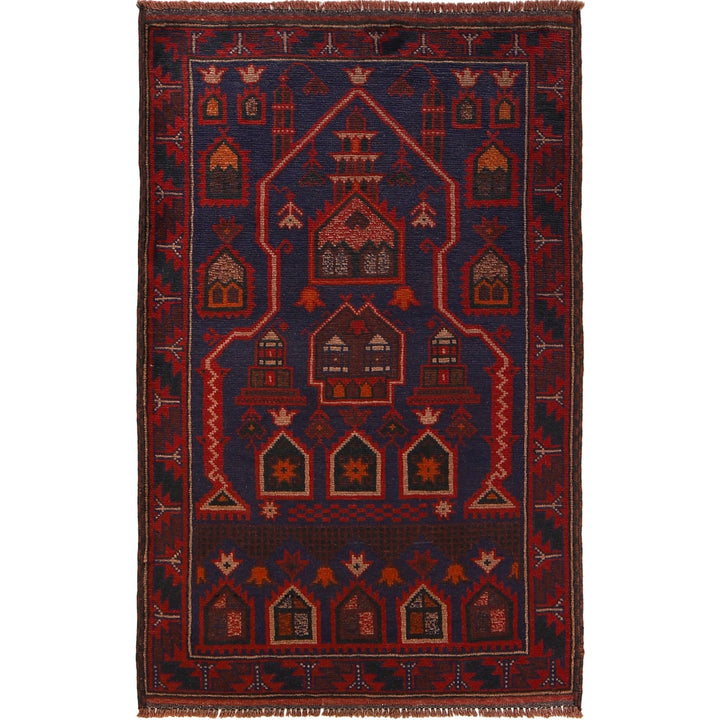 Hand Knotted Baluchi Rug 2' 11" x 4' 7" - No. AL15004