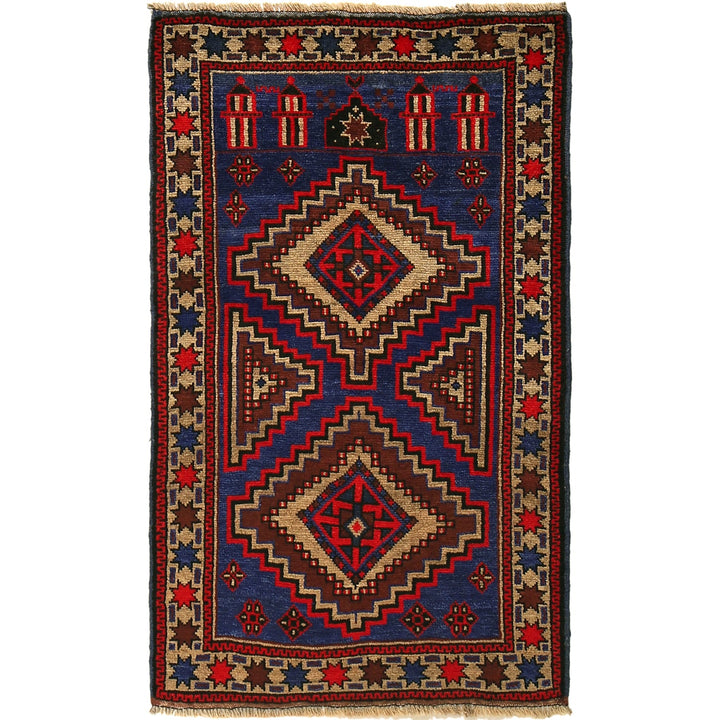 Blue Color Prayer Rug 2' 9" x 4' 7" - No. AL14697