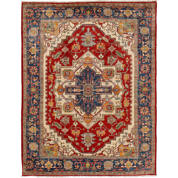 Hand Knotted Heriz Rug 5' 0" x 6' 6" - No. AL23731