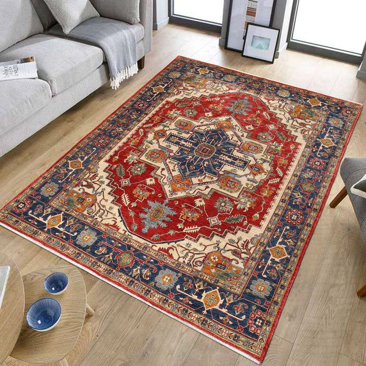 Handmade Persian Design Heriz Carpet 8' 1" x 9' 9" - No. AL15982