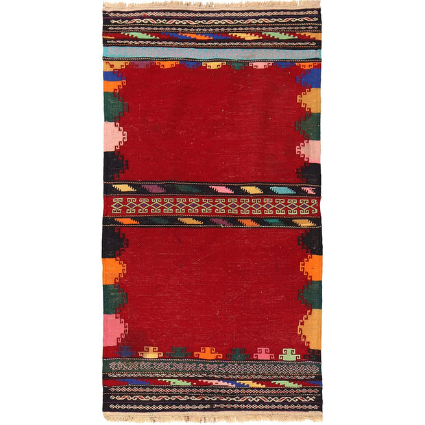 Hand Knotted Sufra Kilem Runner 2' 6" x 4' 10" - No. AL68754
