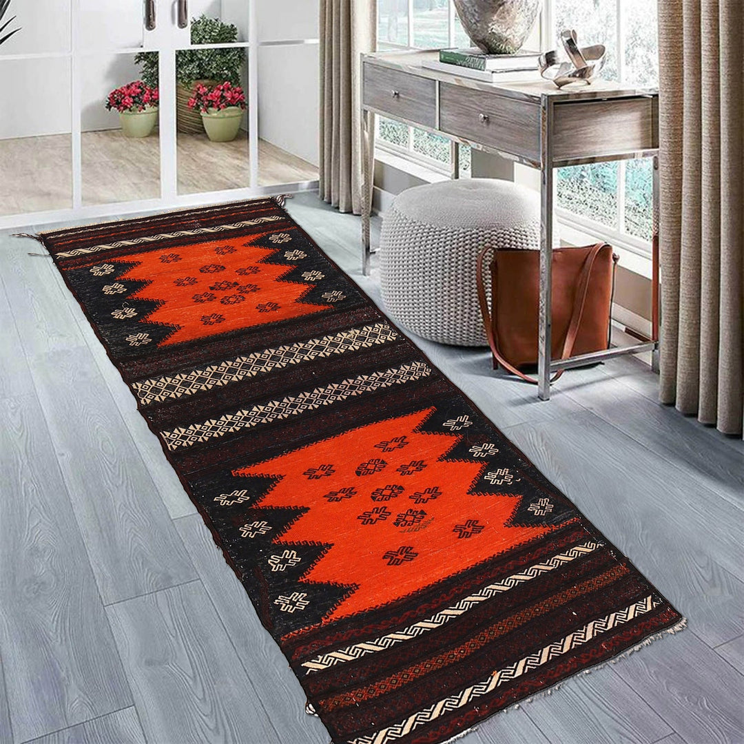 Handmade Table Sheet Kilim Runner 2' 1" x 4' 5" - No. AL63698