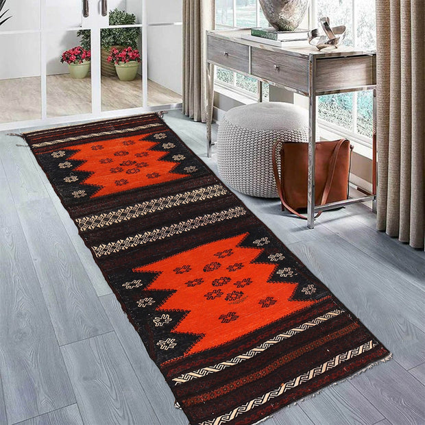 Handmade Table Sheet Kilim Runner 2' 1" x 4' 5" - No. AL63698