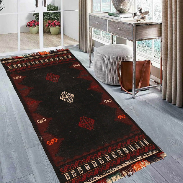 Hand Knotted Sufra Kilem Runner 2' 1" x 4' 1" - No. AL99452