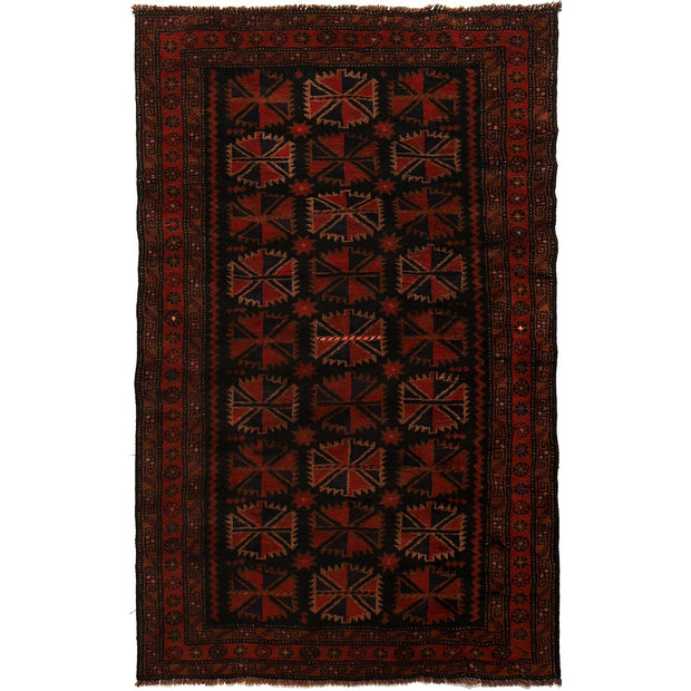 Tribal Baloch Rug 3' 8" x 5' 12" - No. AL93745