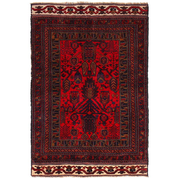 Tribal Baloch Rug 3' 9" x 5' 6" - No. AL56894