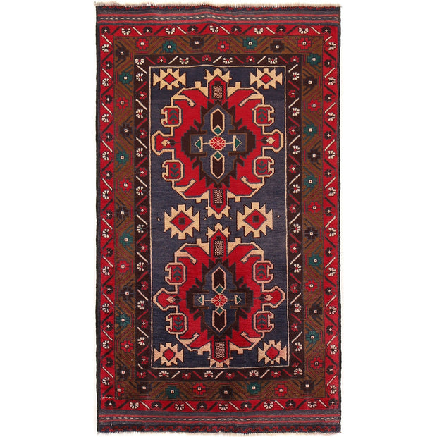 Tribal Baloch Rug 3' 6" x 6' 4" - No. AL94166