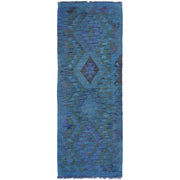 Blue Color Overdyed Kelim 2' 0" x 5' 7" - No. AL75213