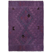 Purple Color Overdyed Kelim 3' 6" x 4' 11" - No. AL86262