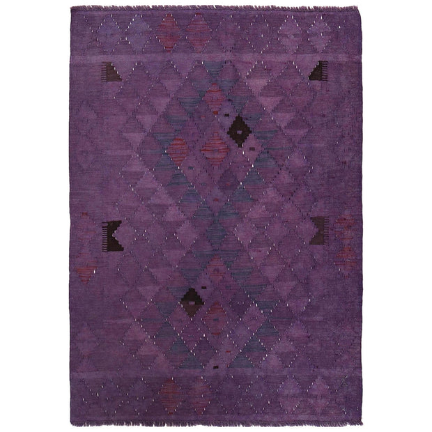 Purple Color Overdyed Kelim 3' 6" x 4' 11" - No. AL86262
