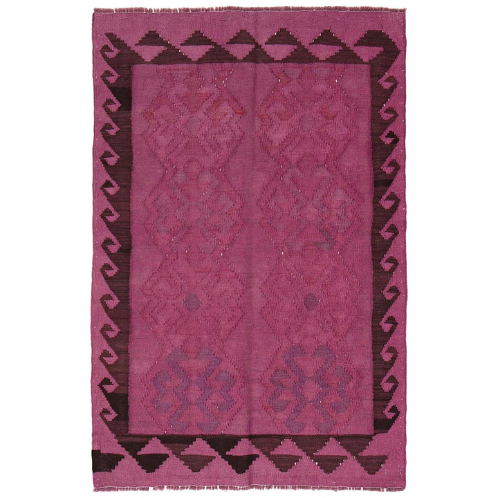 Purple Color Overdyed Kelim 3' 1" x 4' 6" - No. AL63313