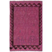 Purple Color Overdyed Kelim 3' 1" x 4' 6" - No. AL63313