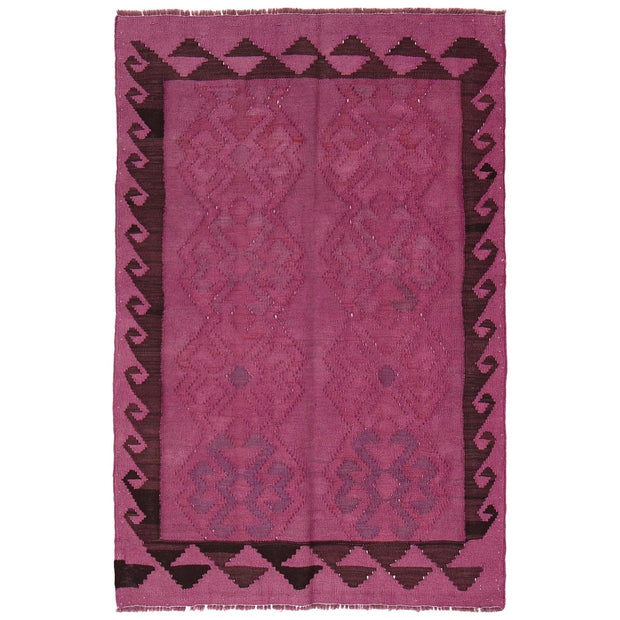 Purple Color Overdyed Kelim 3' 1" x 4' 6" - No. AL63313