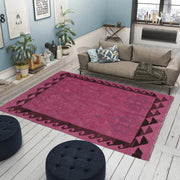 Purple Color Overdyed Kelim 3' 1" x 4' 6" - No. AL63313