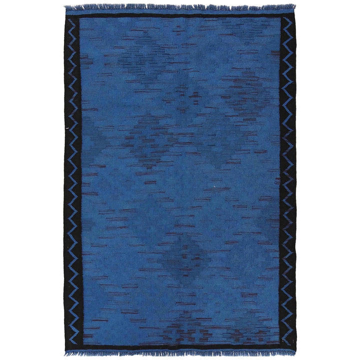 Blue Color Overdyed Kelim 3' 5" x 5' 0" - No. AL99736