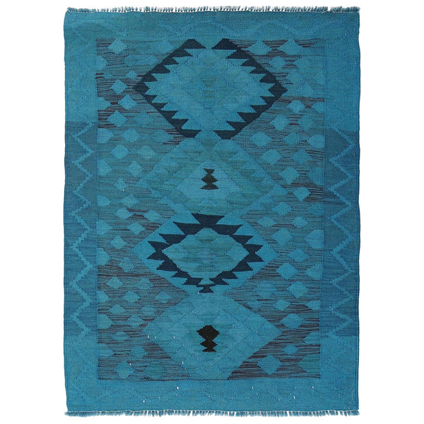 Hand Knotted Overdyed Kilim 3' 4" x 4' 6" - No. AL15359