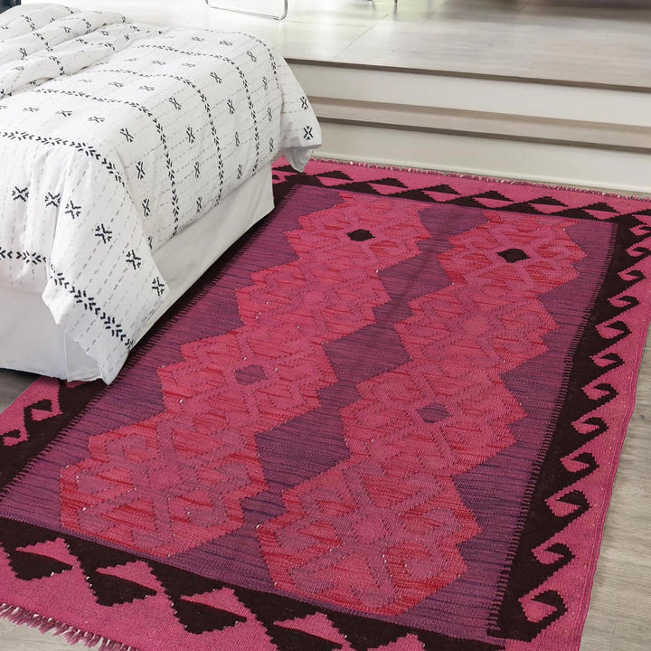 Handmade Overdye Kilim 3' 5" x 4' 8" - No. AL30582