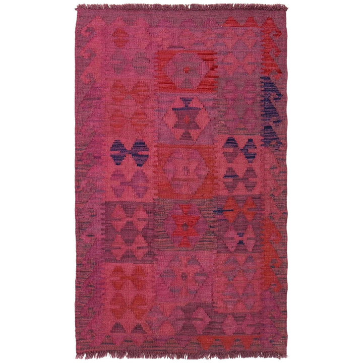 Hand Knotted Overdyed Kilim 2' 6" x 4' 1" - No. AL49596