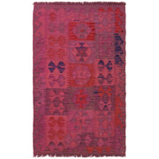 Hand Knotted Overdyed Kilim 2' 6" x 4' 1" - No. AL49596