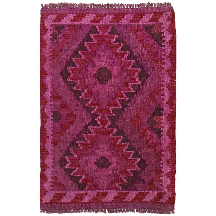 Purple Color Overdyed Kelim 1' 10" x 2' 9" - No. AL34324