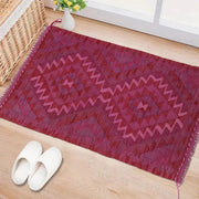 Purple Color Overdyed Kelim 1' 10" x 3' 1" - No. AL46033