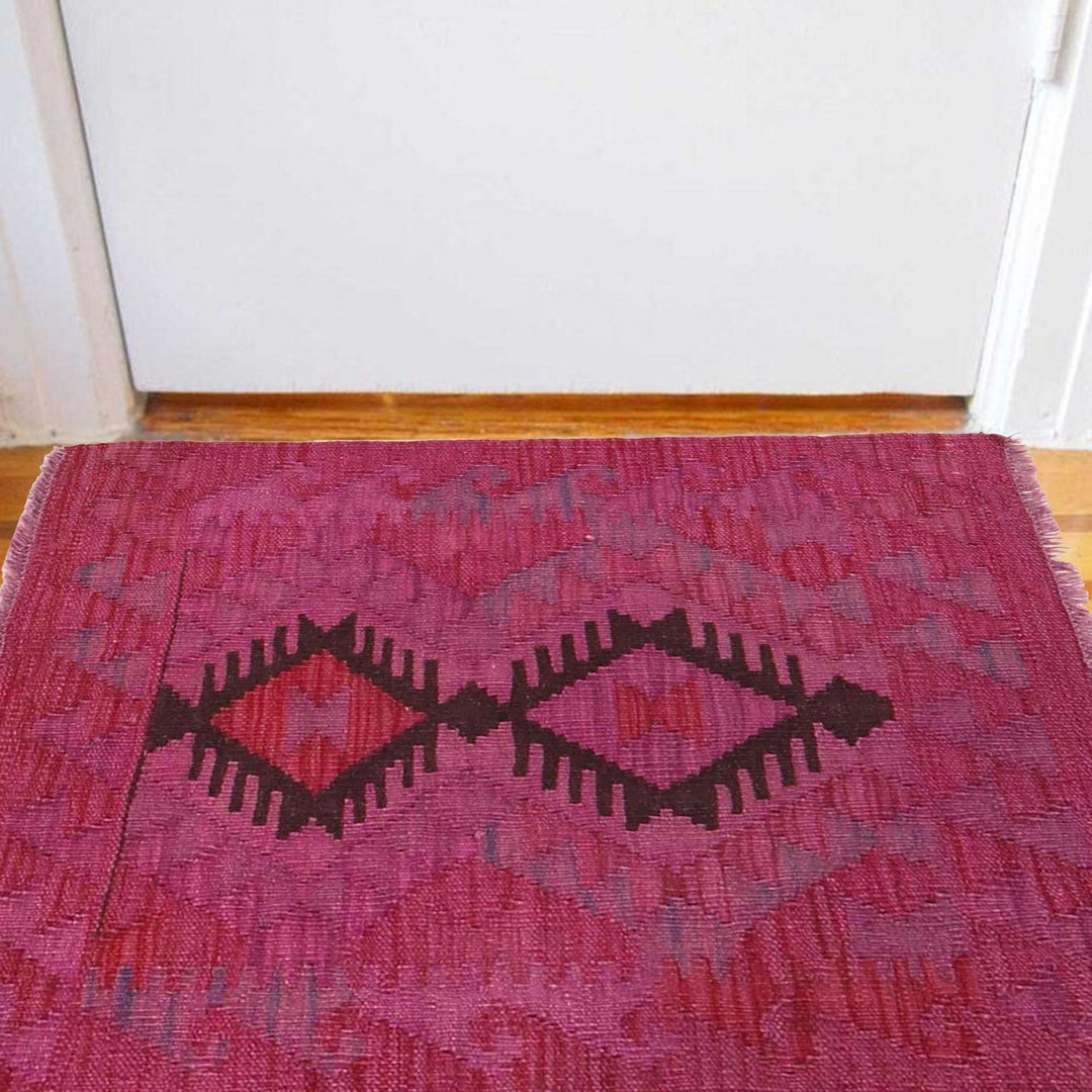 Handmade Overdyed Kilim 2' 0" x 2' 7" - No. AL56839