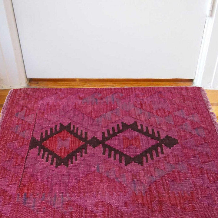 Handmade Overdyed Kilim 2' 0" x 2' 7" - No. AL56839