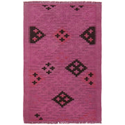 Purple Color Overdyed Kelim 2' 8" x 4' 2" - No. AL38747