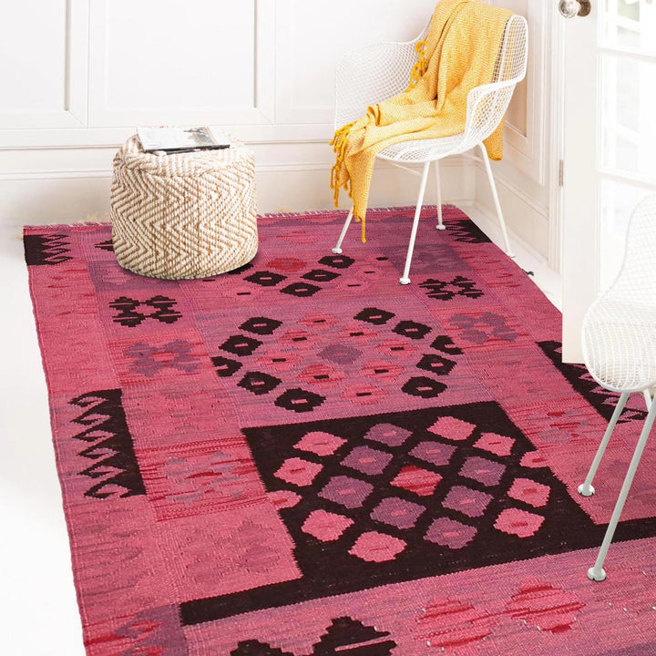 Handmade Overdyed Kilim 2' 8" x 3' 11" - No. AL46949