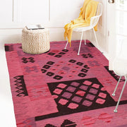 Handmade Overdyed Kilim 2' 8" x 3' 11" - No. AL46949