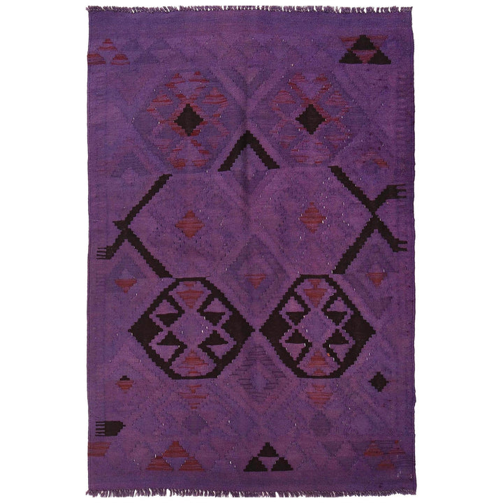 Overdyed Chobi Kilim 3' 9" x 5' 7" - No. AL10910