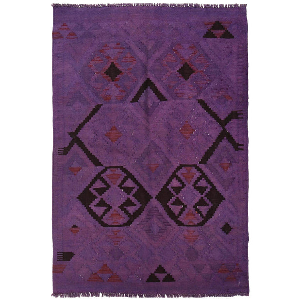 Overdyed Chobi Kilim 3' 9" x 5' 7" - No. AL10910