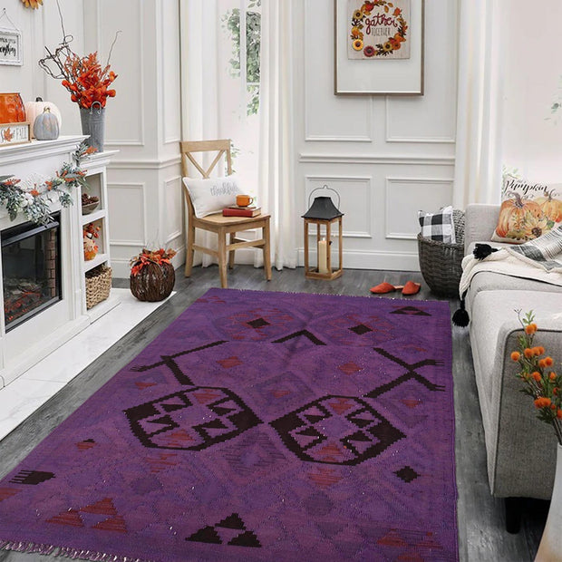 Overdyed Chobi Kilim 3' 9" x 5' 7" - No. AL10910