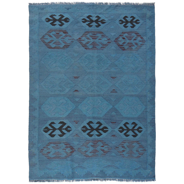 Blue Color Overdyed Kelim 3' 11" x 5' 9" - No. AL63457