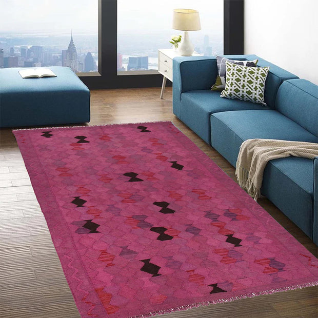 Overdyed Chobi Kilim 4' 0" x 5' 7" - No. AL84812