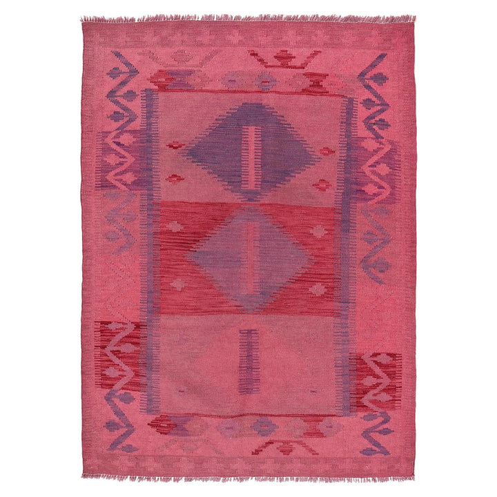 Handmade Overdyed Kilim 3' 7" x 5' 1" - No. AL54171