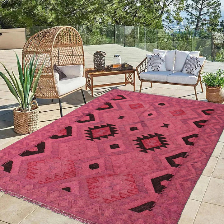 Overdyed Chobi Kilim 4' 1" x 5' 7" - No. AL12539