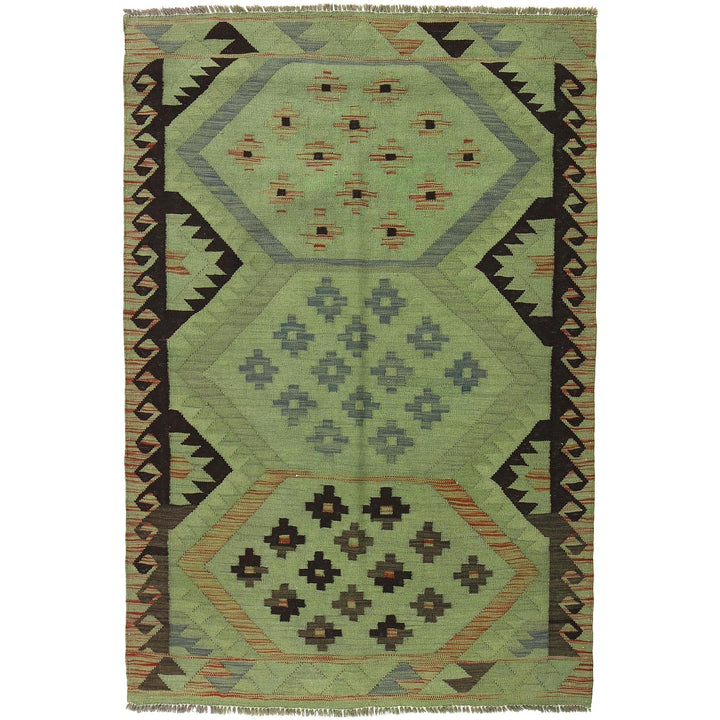 Handmade Overdyed Kilim 4' 1" x 5' 11" - No. AL27580