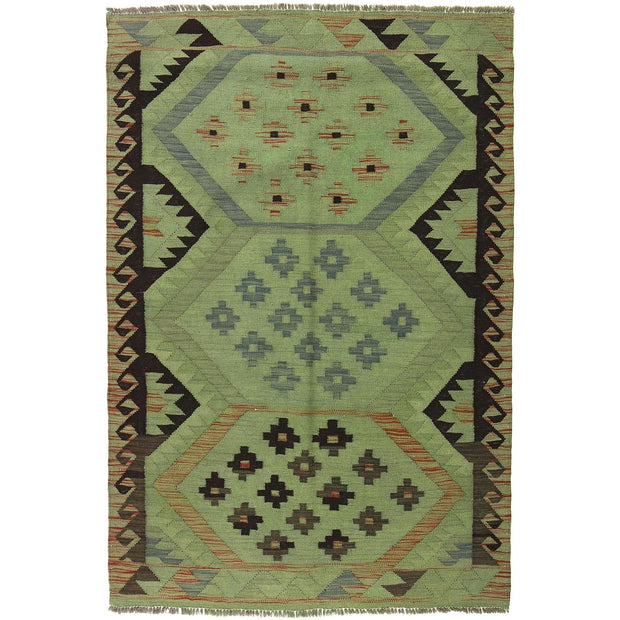Handmade Overdyed Kilim 4' 1" x 5' 11" - No. AL27580