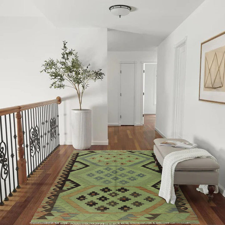 Handmade Overdyed Kilim 4' 1" x 5' 11" - No. AL27580