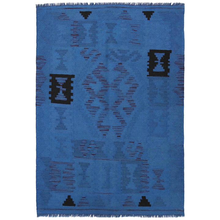 Blue Color Overdyed Kelim 3' 11" x 5' 8" - No. AL70185