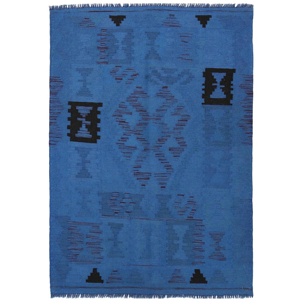 Blue Color Overdyed Kelim 3' 11" x 5' 8" - No. AL70185