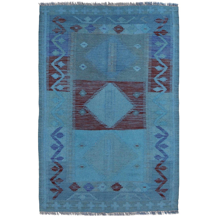 Hand Knotted Overdyed Kilim 3' 6" x 5' 2" - No. AL33510