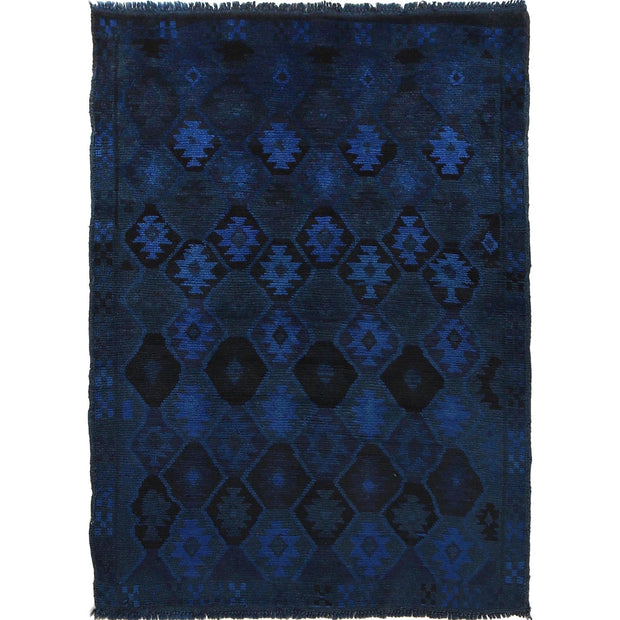 Blue Overdyed Area Rug 2' 9" x 4' 2" - No. AL74427
