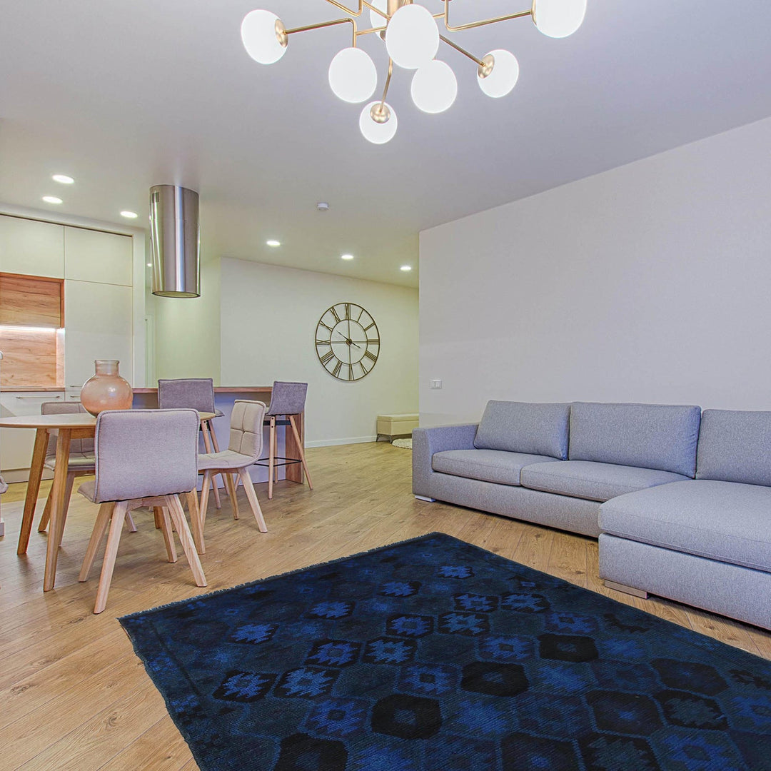 Blue Overdyed Area Rug 2' 9" x 4' 2" - No. AL74427