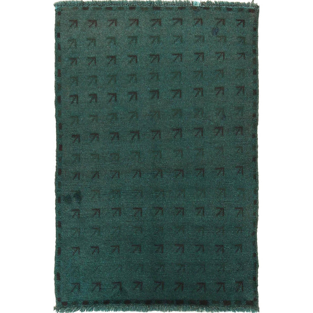 Sea Green Overdyed Area Rug 2' 11" x 4' 4" - No. AL21574