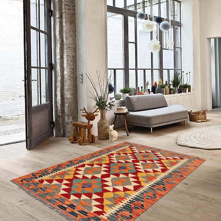 Hand Knotted Flatweave Kilim 2' 11" x 4' 2" - No. AL81872