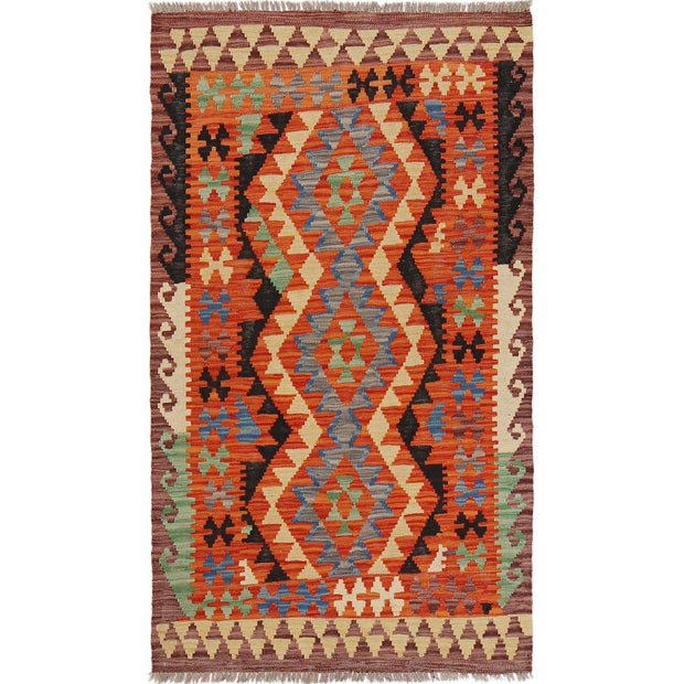 Handmade Vegetable Kelim 2' 10" x 5' 2" - No. AL23402