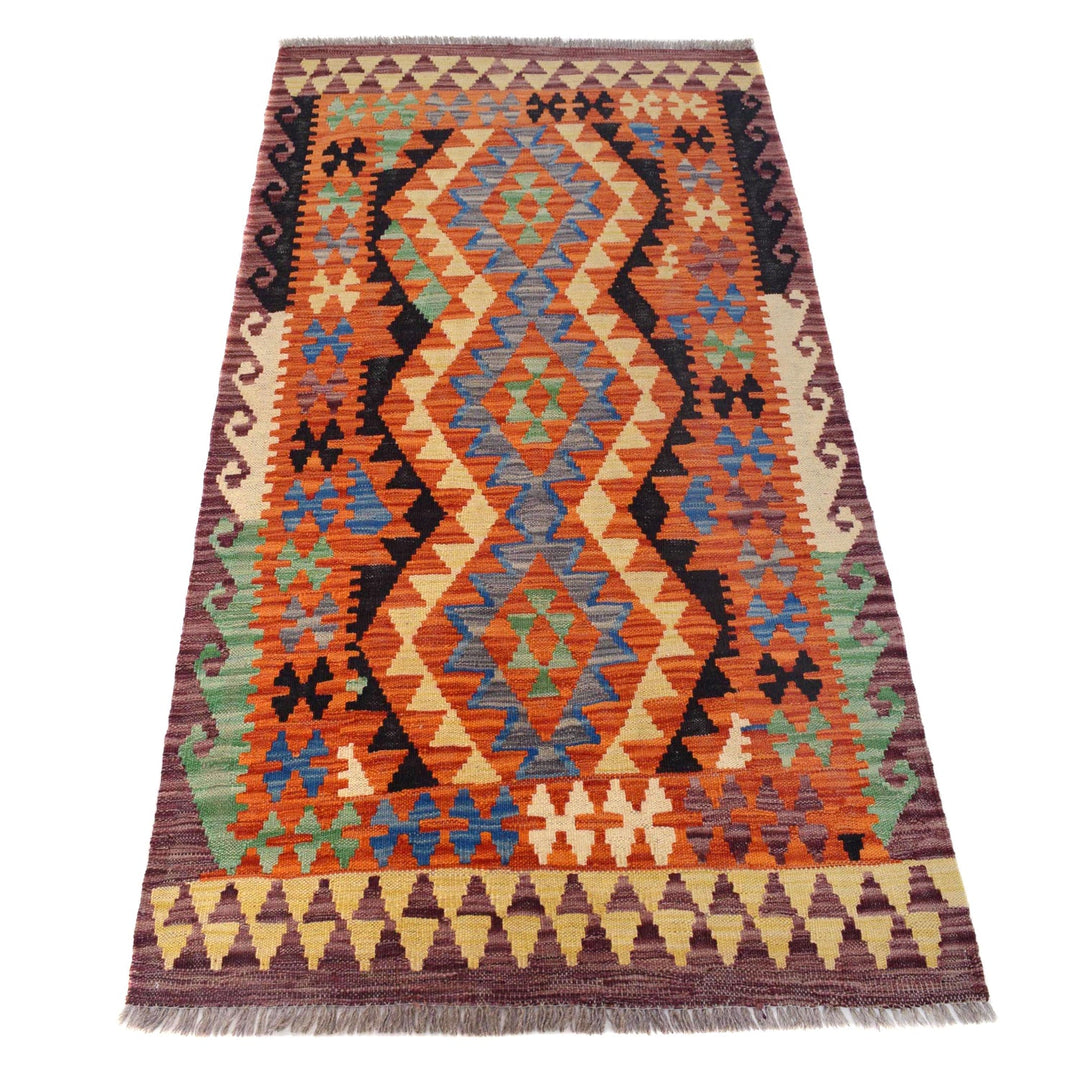 Handmade Vegetable Kelim 2' 10" x 5' 2" - No. AL23402