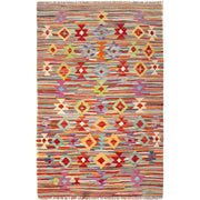 Handmade Turkish Design Wool Kilim 3' 3" x 5' 1" - No. AL82986